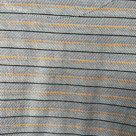 Johnston & Murphy Short Sleeve Light Blue With Black & Coral stripes Polo Sz Lg - Picture 3 of 9